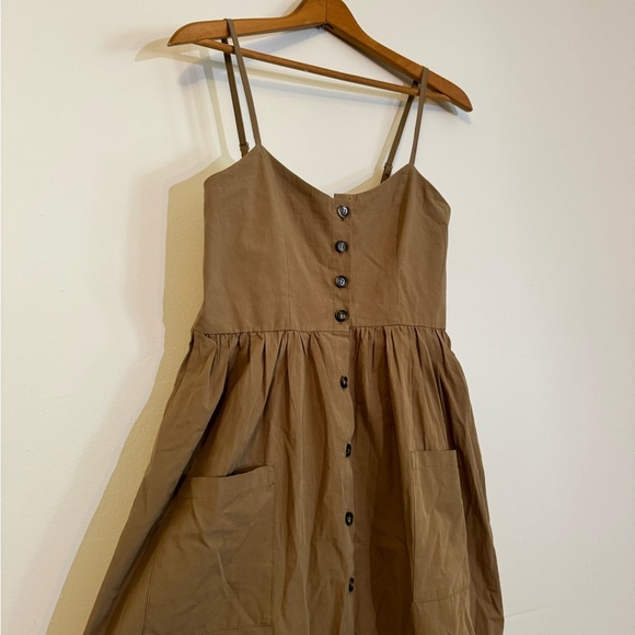 Army Green Cotton Dress - M - Picture 5 of 7